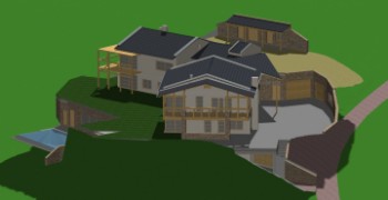 A bbruch und Wiederaufbau Gasshof in Missian